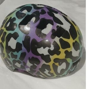 Colorful Leopard Print Kids Helmet